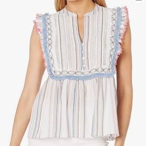 Ella Moss Natalia babydoll shirt. Size Medium